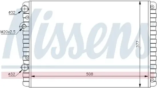 Kühler, Motorkühlung NISSENS 652321 Bild Kühler, Motorkühlung NISSENS 652321