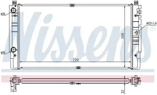 Kühler, Motorkühlung NISSENS 65238A Bild Kühler, Motorkühlung NISSENS 65238A