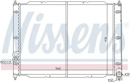 Kühler, Motorkühlung NISSENS 65239 Bild Kühler, Motorkühlung NISSENS 65239