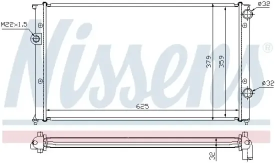 Kühler, Motorkühlung NISSENS 65243 Bild Kühler, Motorkühlung NISSENS 65243