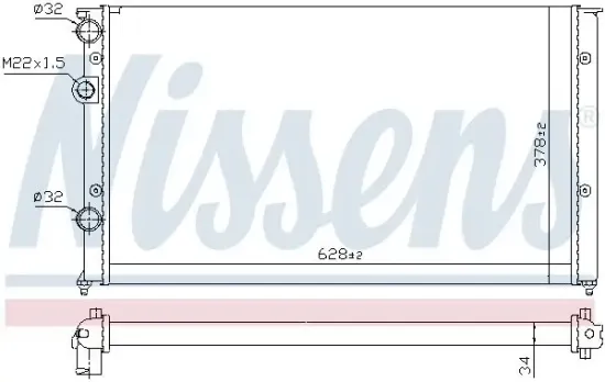 Kühler, Motorkühlung NISSENS 652451 Bild Kühler, Motorkühlung NISSENS 652451