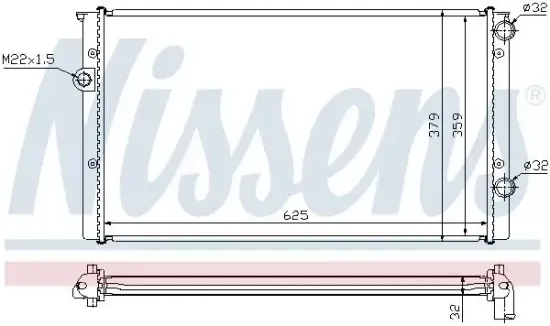 Kühler, Motorkühlung NISSENS 652461 Bild Kühler, Motorkühlung NISSENS 652461