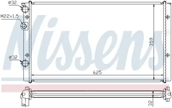Kühler, Motorkühlung NISSENS 65248 Bild Kühler, Motorkühlung NISSENS 65248