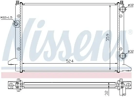 Kühler, Motorkühlung NISSENS 65253 Bild Kühler, Motorkühlung NISSENS 65253