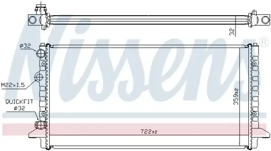 Kühler, Motorkühlung NISSENS 65256 Bild Kühler, Motorkühlung NISSENS 65256