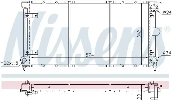 Kühler, Motorkühlung NISSENS 65264 Bild Kühler, Motorkühlung NISSENS 65264