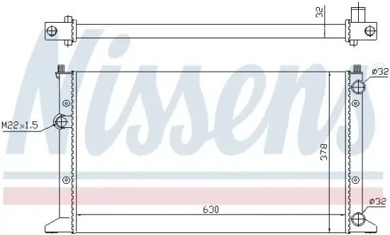 Kühler, Motorkühlung NISSENS 65266 Bild Kühler, Motorkühlung NISSENS 65266