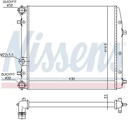 Kühler, Motorkühlung NISSENS 652691 Bild Kühler, Motorkühlung NISSENS 652691