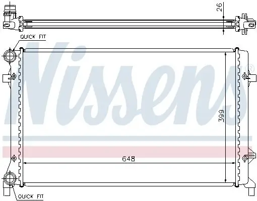 Kühler, Motorkühlung NISSENS 65277A Bild Kühler, Motorkühlung NISSENS 65277A