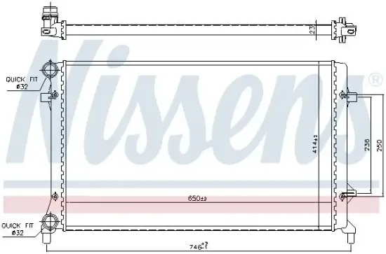 Kühler, Motorkühlung NISSENS 65277 Bild Kühler, Motorkühlung NISSENS 65277