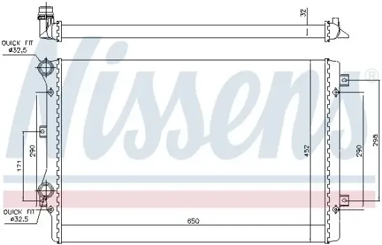 Kühler, Motorkühlung NISSENS 65279A Bild Kühler, Motorkühlung NISSENS 65279A