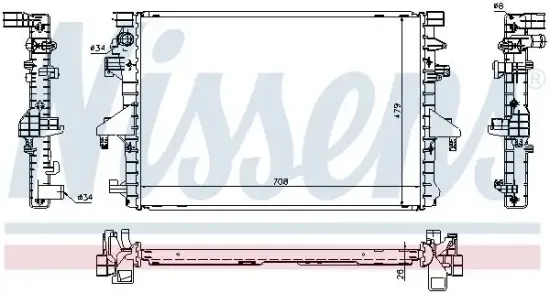 Kühler, Motorkühlung NISSENS 65285 Bild Kühler, Motorkühlung NISSENS 65285