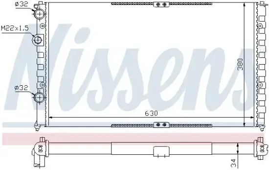 Kühler, Motorkühlung NISSENS 65290 Bild Kühler, Motorkühlung NISSENS 65290