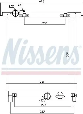 Kühler, Motorkühlung NISSENS 65300 Bild Kühler, Motorkühlung NISSENS 65300