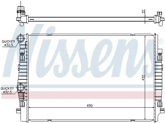 Kühler, Motorkühlung NISSENS 65304 Bild Kühler, Motorkühlung NISSENS 65304