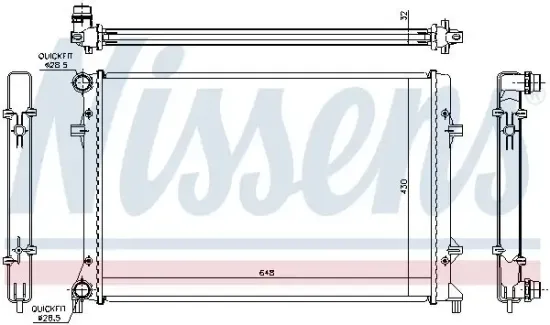 Kühler, Motorkühlung NISSENS 65307 Bild Kühler, Motorkühlung NISSENS 65307