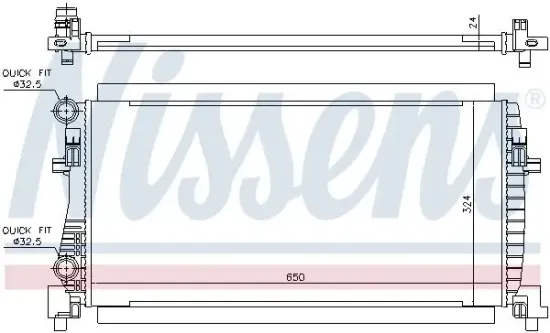 Kühler, Motorkühlung NISSENS 65317 Bild Kühler, Motorkühlung NISSENS 65317