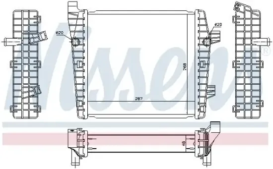 Kühler, Motorkühlung vorne rechts NISSENS 65320 Bild Kühler, Motorkühlung vorne rechts NISSENS 65320