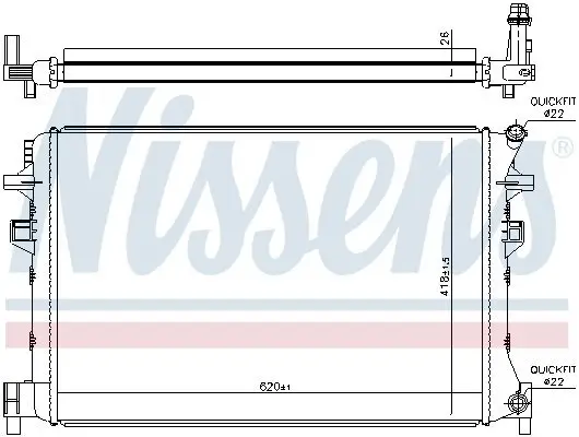 Kühler, Motorkühlung NISSENS 65328 Bild Kühler, Motorkühlung NISSENS 65328