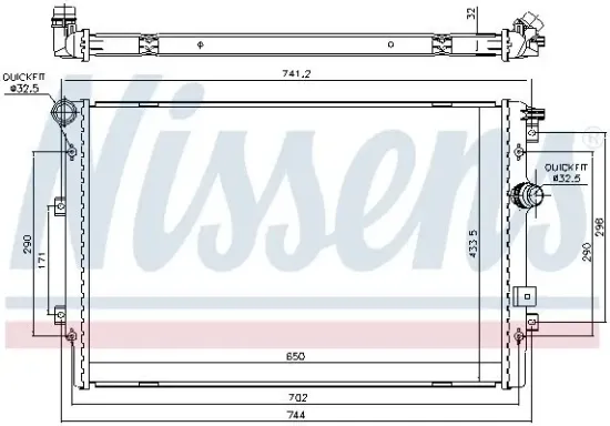 Kühler, Motorkühlung NISSENS 65330 Bild Kühler, Motorkühlung NISSENS 65330