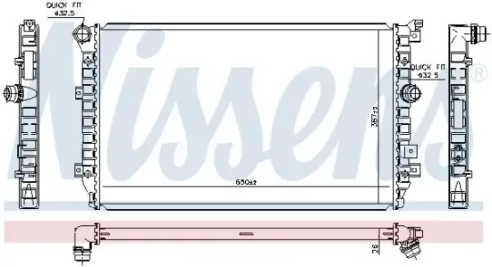 Kühler, Motorkühlung NISSENS 65335 Bild Kühler, Motorkühlung NISSENS 65335