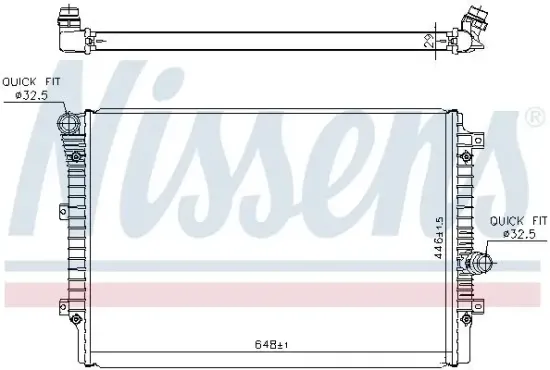 Kühler, Motorkühlung NISSENS 65336 Bild Kühler, Motorkühlung NISSENS 65336