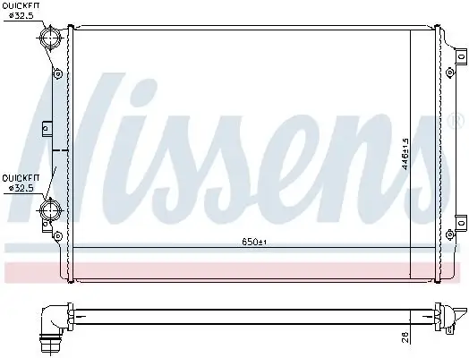 Kühler, Motorkühlung NISSENS 65339 Bild Kühler, Motorkühlung NISSENS 65339