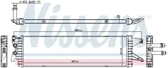 Kühler, Motorkühlung NISSENS 65347 Bild Kühler, Motorkühlung NISSENS 65347