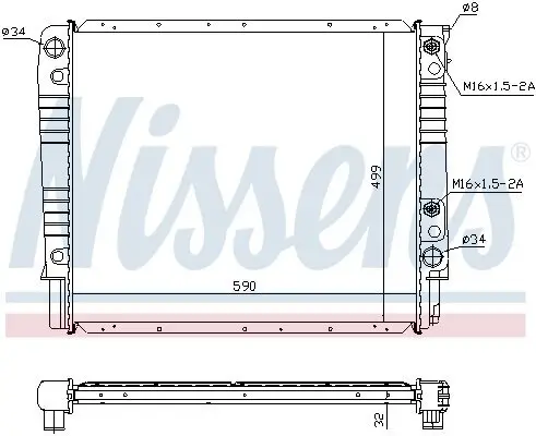 Kühler, Motorkühlung NISSENS 65530A Bild Kühler, Motorkühlung NISSENS 65530A