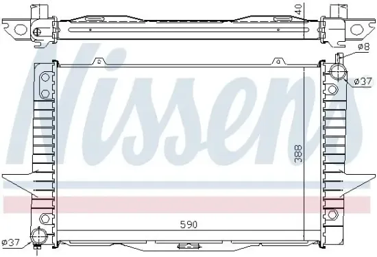 Kühler, Motorkühlung NISSENS 65546A Bild Kühler, Motorkühlung NISSENS 65546A