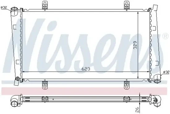 Kühler, Motorkühlung NISSENS 65560A Bild Kühler, Motorkühlung NISSENS 65560A