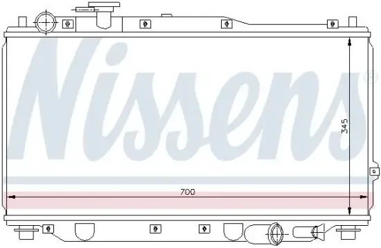 Kühler, Motorkühlung NISSENS 66604 Bild Kühler, Motorkühlung NISSENS 66604