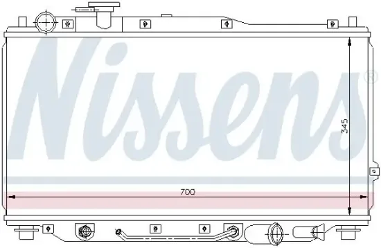 Kühler, Motorkühlung NISSENS 66605 Bild Kühler, Motorkühlung NISSENS 66605