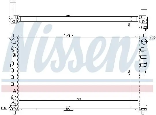 Kühler, Motorkühlung NISSENS 66618 Bild Kühler, Motorkühlung NISSENS 66618