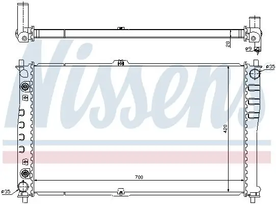 Kühler, Motorkühlung NISSENS 66619 Bild Kühler, Motorkühlung NISSENS 66619