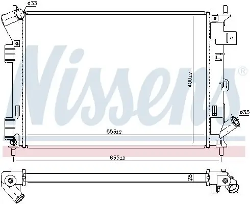 Kühler, Motorkühlung NISSENS 666206 Bild Kühler, Motorkühlung NISSENS 666206