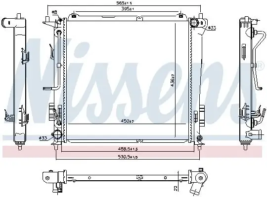Kühler, Motorkühlung NISSENS 666216 Bild Kühler, Motorkühlung NISSENS 666216