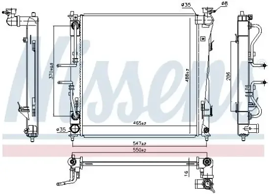 Kühler, Motorkühlung NISSENS 666220 Bild Kühler, Motorkühlung NISSENS 666220