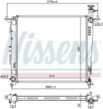 Kühler, Motorkühlung NISSENS 666222