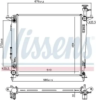 Kühler, Motorkühlung NISSENS 666223