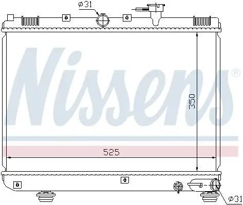 Kühler, Motorkühlung NISSENS 66624 Bild Kühler, Motorkühlung NISSENS 66624