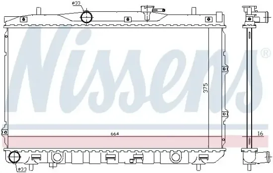 Kühler, Motorkühlung NISSENS 66648 Bild Kühler, Motorkühlung NISSENS 66648