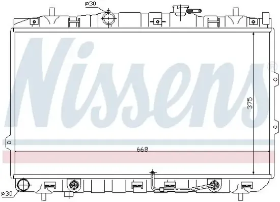 Kühler, Motorkühlung NISSENS 66649 Bild Kühler, Motorkühlung NISSENS 66649