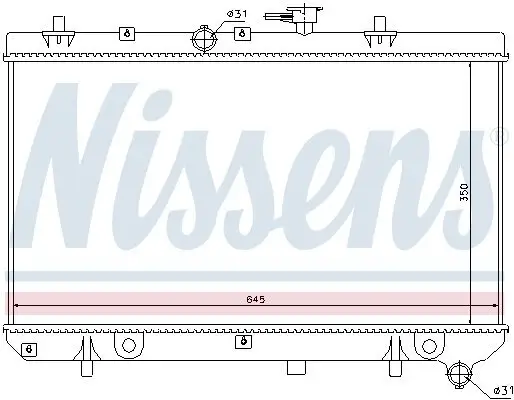 Kühler, Motorkühlung NISSENS 66665 Bild Kühler, Motorkühlung NISSENS 66665