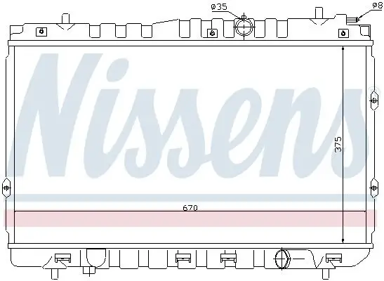 Kühler, Motorkühlung NISSENS 66680 Bild Kühler, Motorkühlung NISSENS 66680