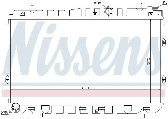 Kühler, Motorkühlung NISSENS 66681 Bild Kühler, Motorkühlung NISSENS 66681