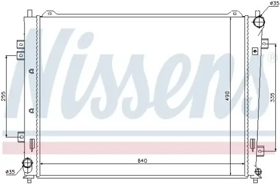 Kühler, Motorkühlung NISSENS 66684 Bild Kühler, Motorkühlung NISSENS 66684