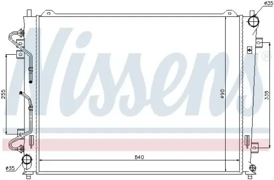 Kühler, Motorkühlung NISSENS 66686 Bild Kühler, Motorkühlung NISSENS 66686