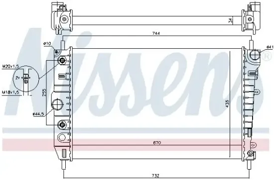 Kühler, Motorkühlung NISSENS 66701 Bild Kühler, Motorkühlung NISSENS 66701