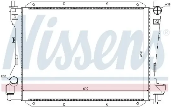 Kühler, Motorkühlung NISSENS 66703 Bild Kühler, Motorkühlung NISSENS 66703